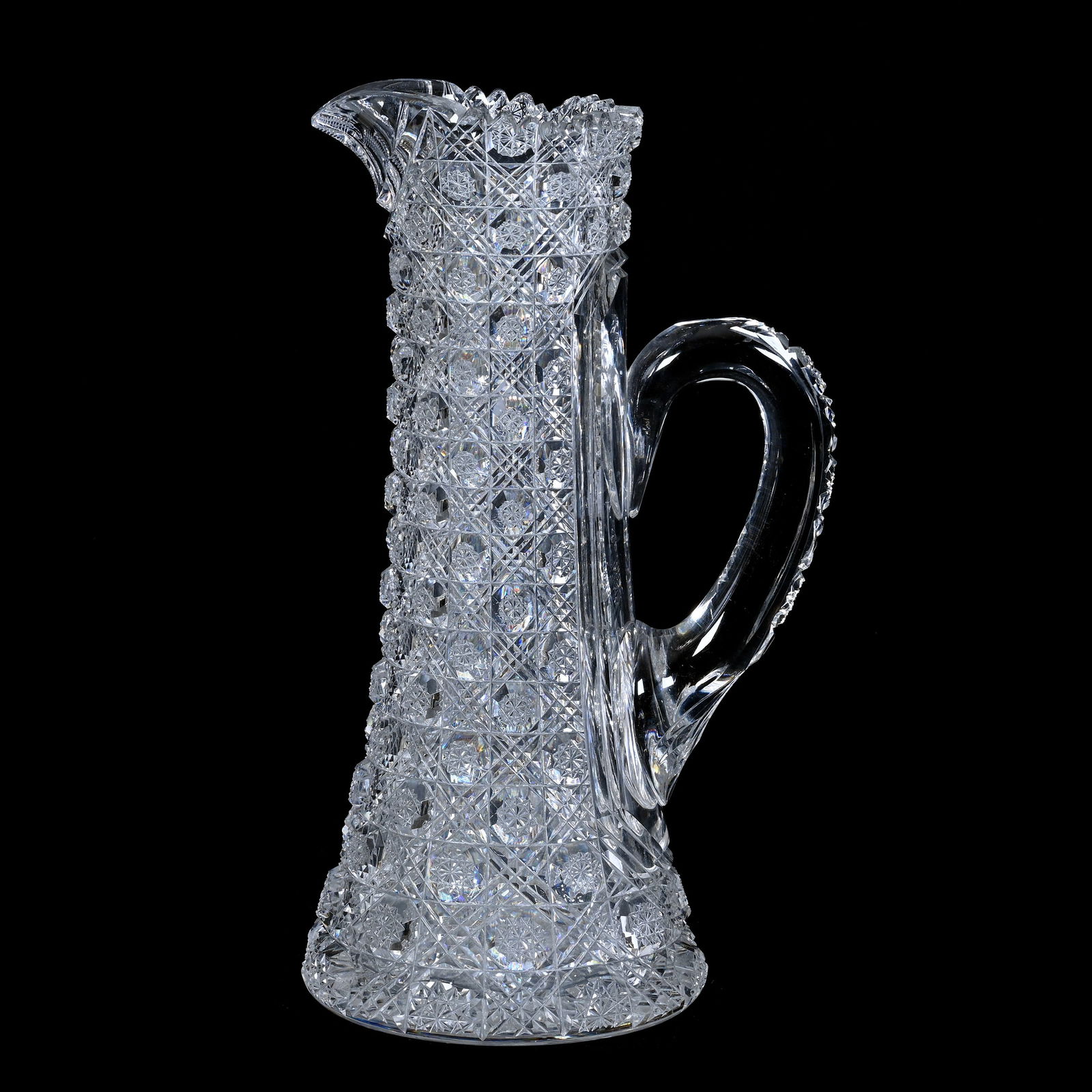 Tankard, Cut Glass, Very Rare Calve Pattern By Egginton, Pattern Cut Handle, Hobstar Base (1 of 7)