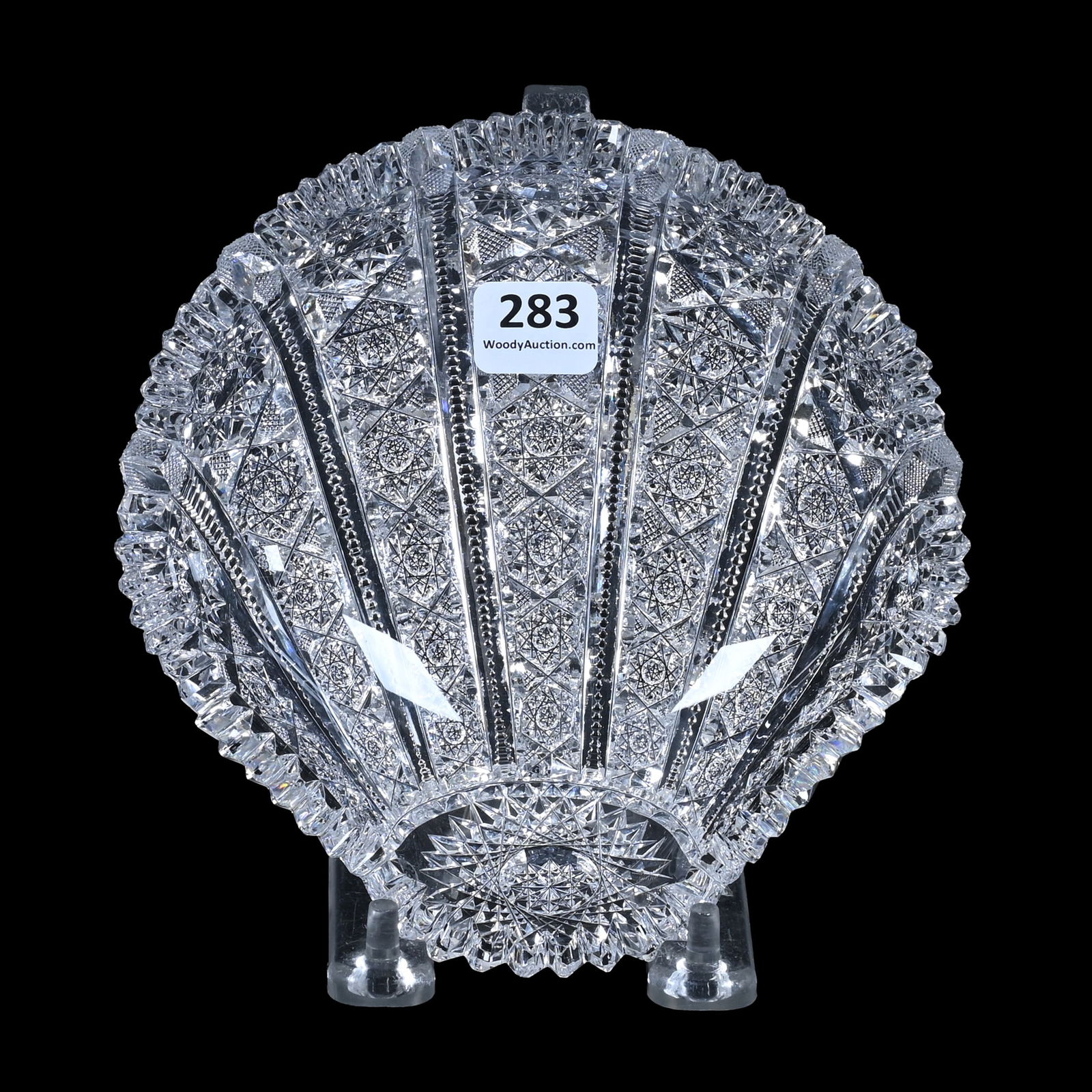 Shell Dish, Cut Glass, Signed Tuthill (1 of 2)