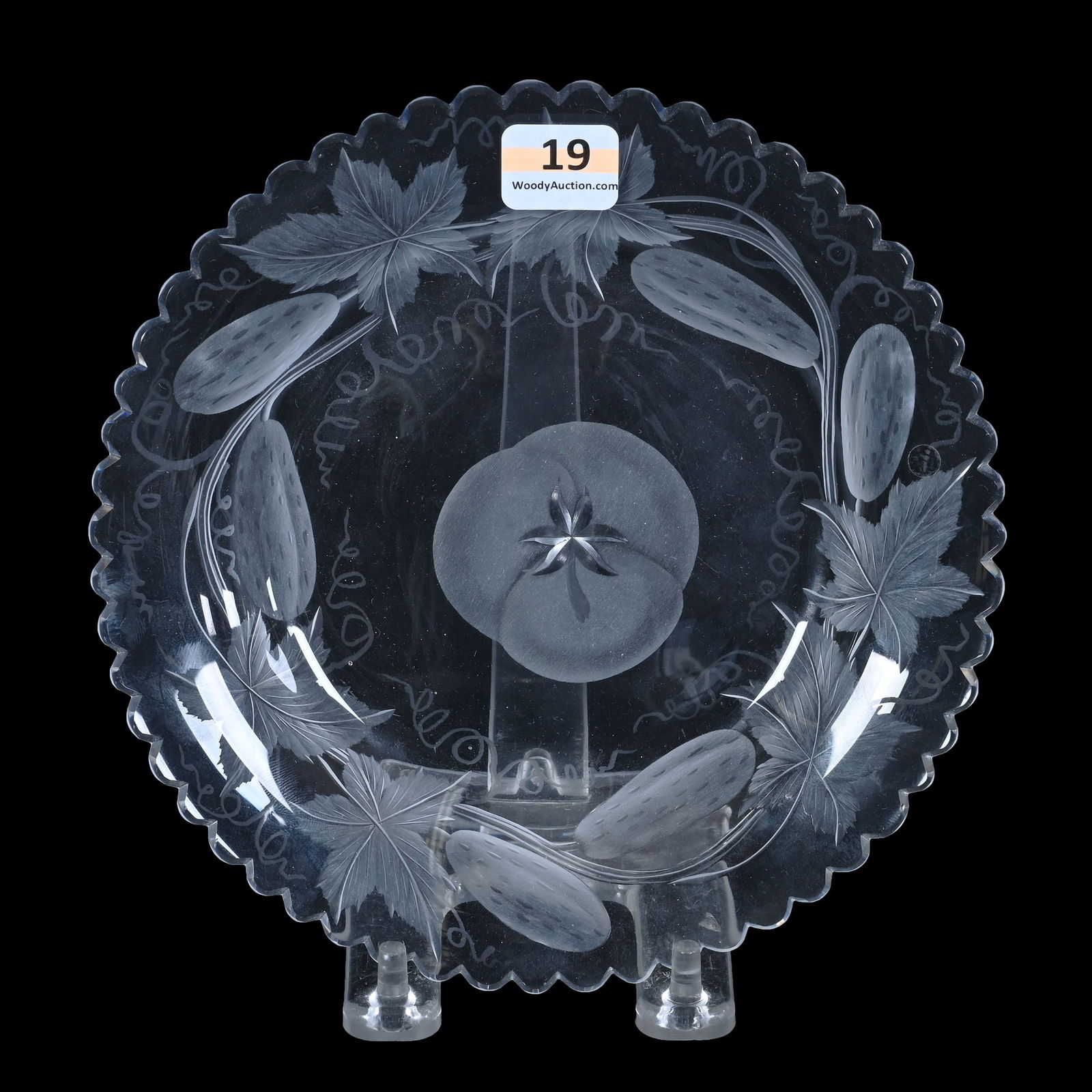 Plate, ABCG, Engraved "Cucumbers" Pattern Attributed To Tuthill (1 of 2)