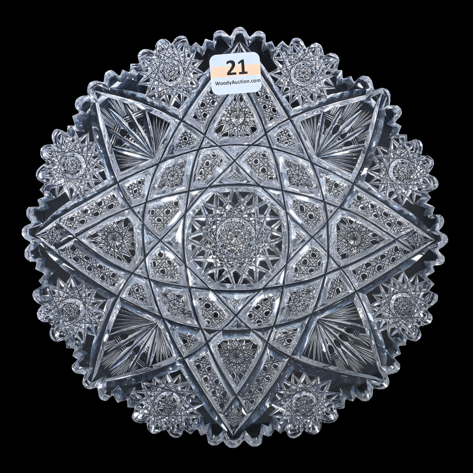 Plate, ABCG, Hobstar, Vesica, Cane & Fan Motif - Nice Quality (1 of 2)