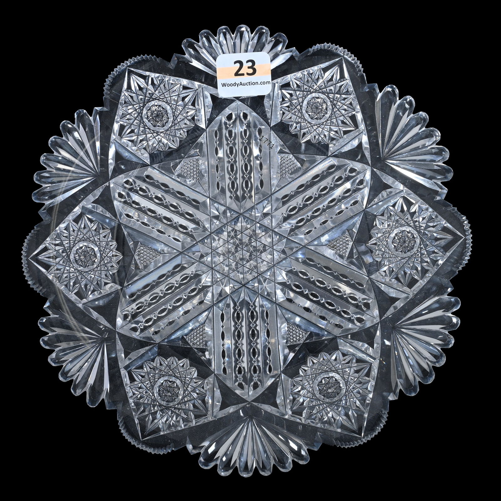 Plate, ABCG, Six Sections Of Prism, Hobstar & Fan Motif (1 of 3)