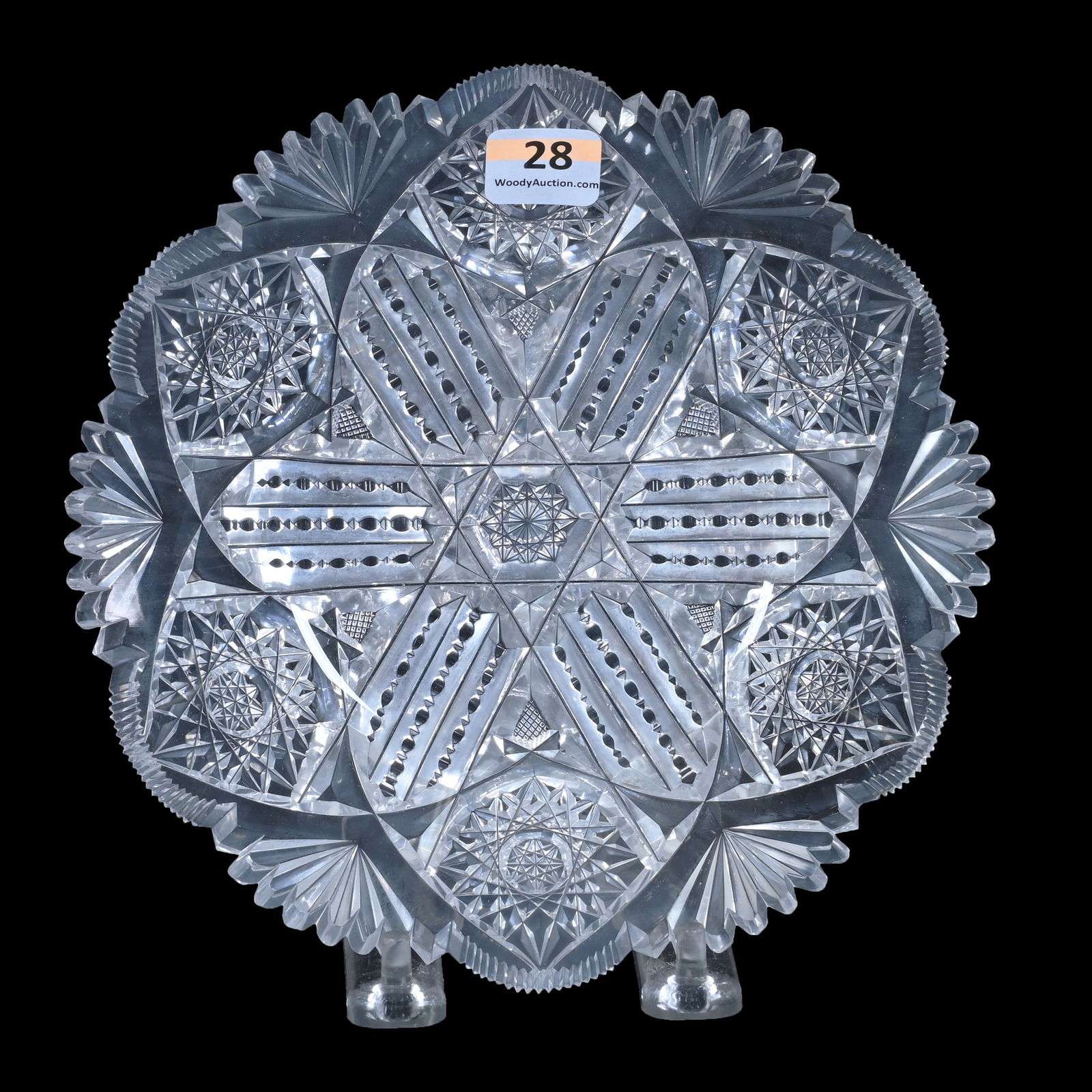 Plate, ABCG, Six Sections Of Prism, Hobstar & Fan Motif (1 of 2)