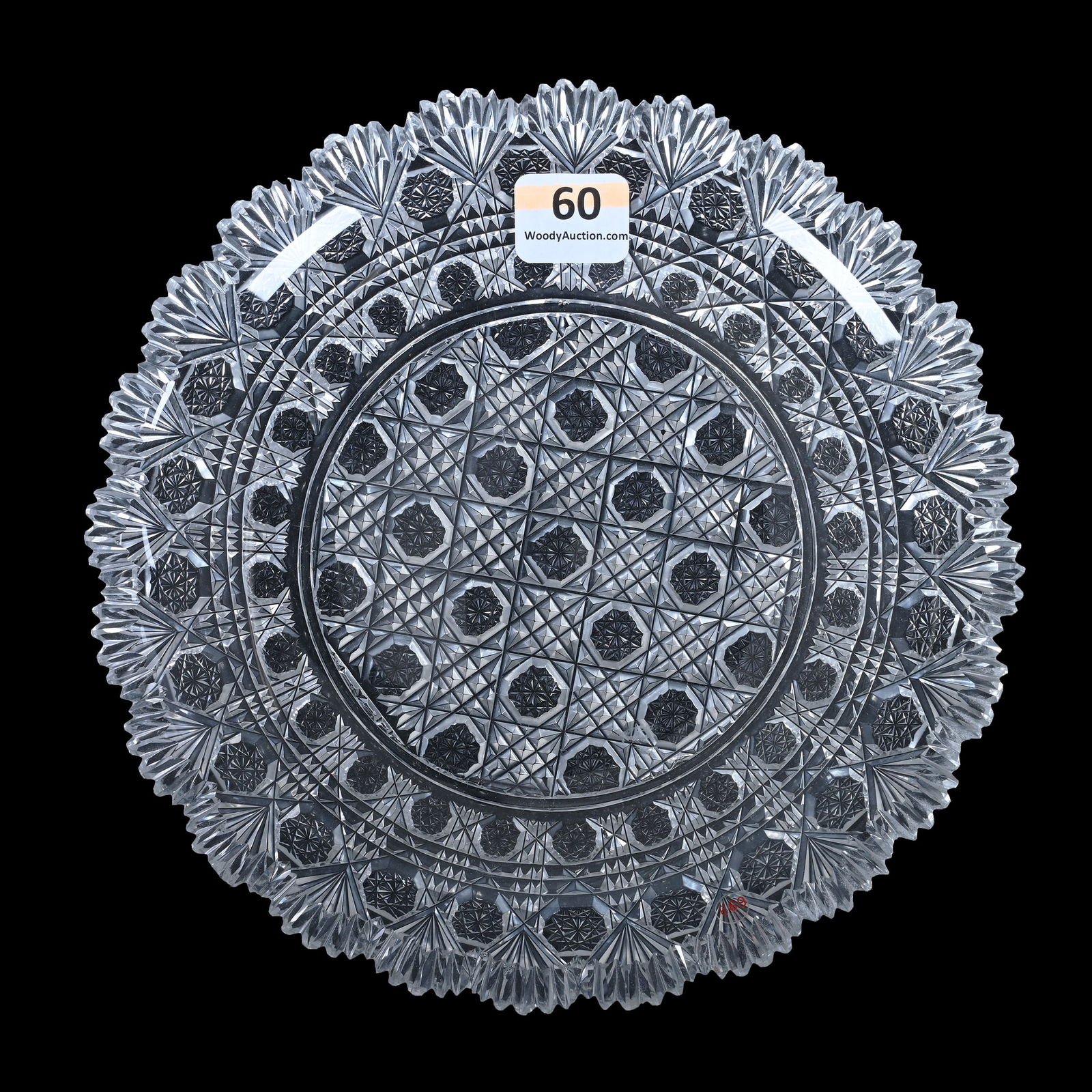 Plate, ABCG, Pattern #210 By Dorflinger (Early Triple Mitre Trellis Pattern) (1 of 2)