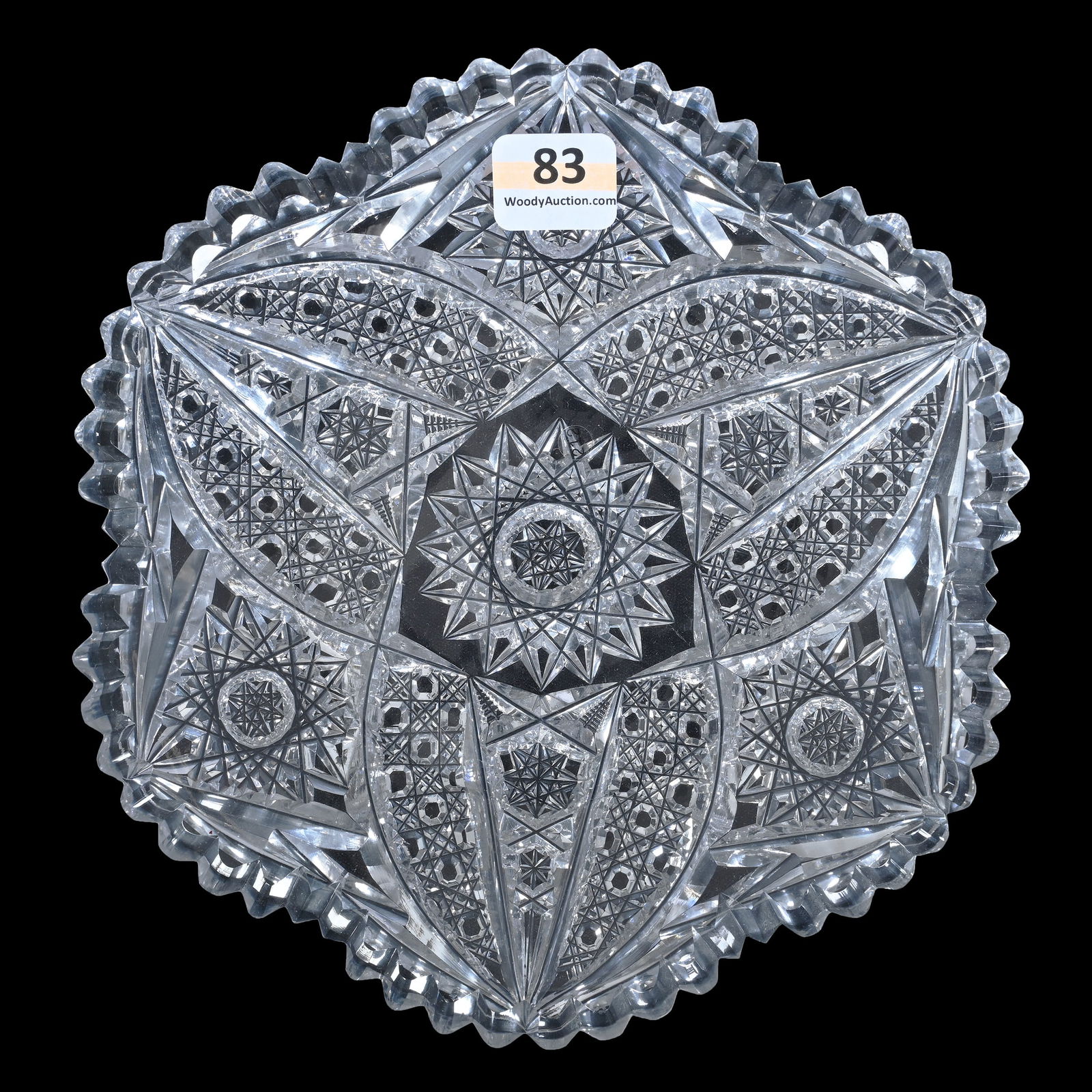 Plate, ABCG, Three Sections Of Hobstar, Vesica And Cane Motif (1 of 2)