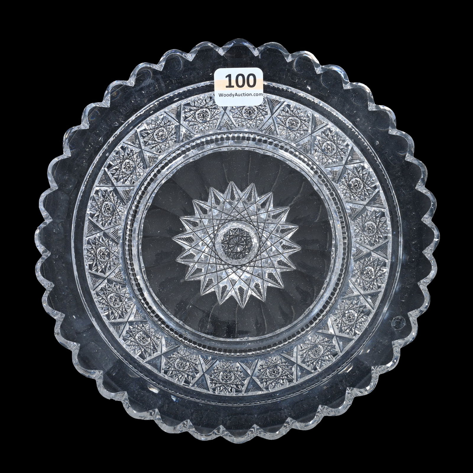 Plate, ABCG, Aberdeen Pattern By Jewel Cut Glass, Nice Quality (1 of 2)