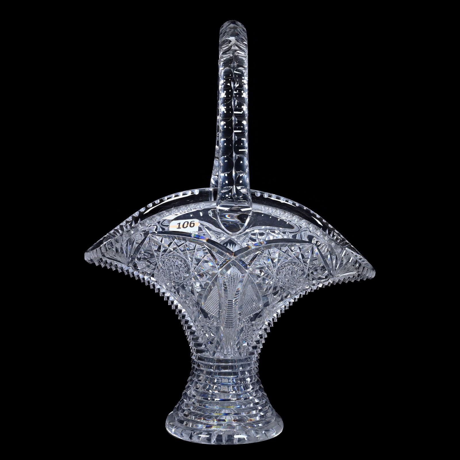 Basket, ABCG, Hobstar, Strawberry Diamond And Fan Motif, Step Cut Body (1 of 3)