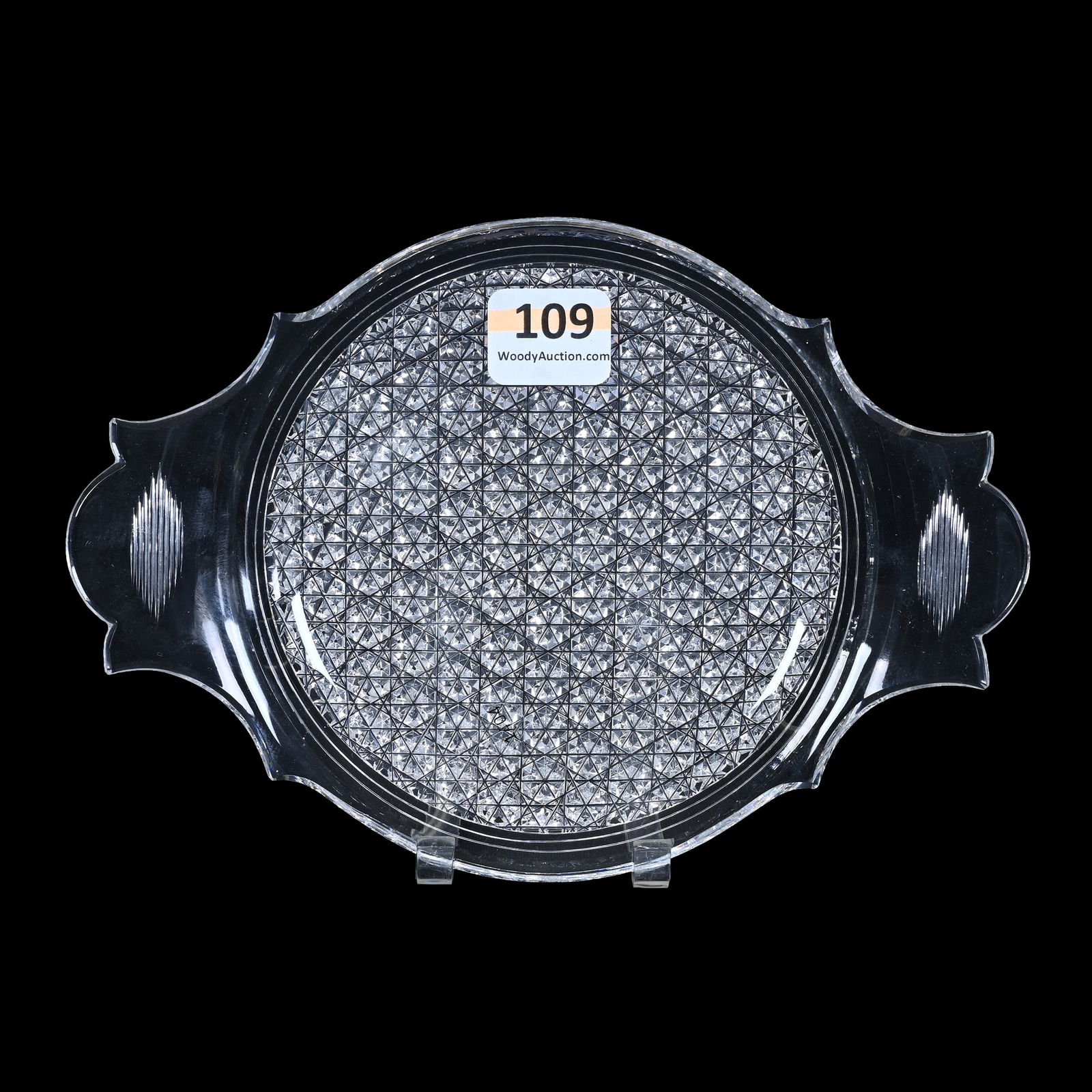 Coaster, ABCG, Signed Hawkes, Full Kohinoor Pattern Cut Base, Clear Blank (1 of 2)