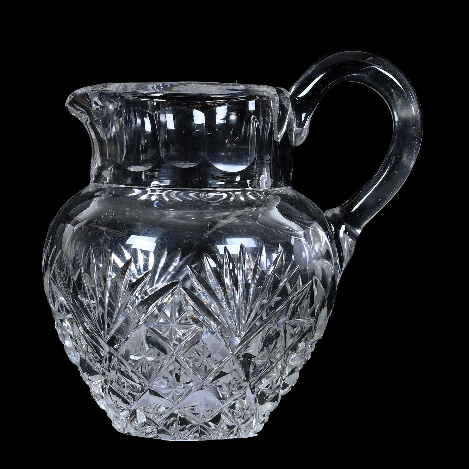 Miniature Pitcher, ABCG, Star Diamond & Fan Motif, Ray Cut Base (1 of 3)