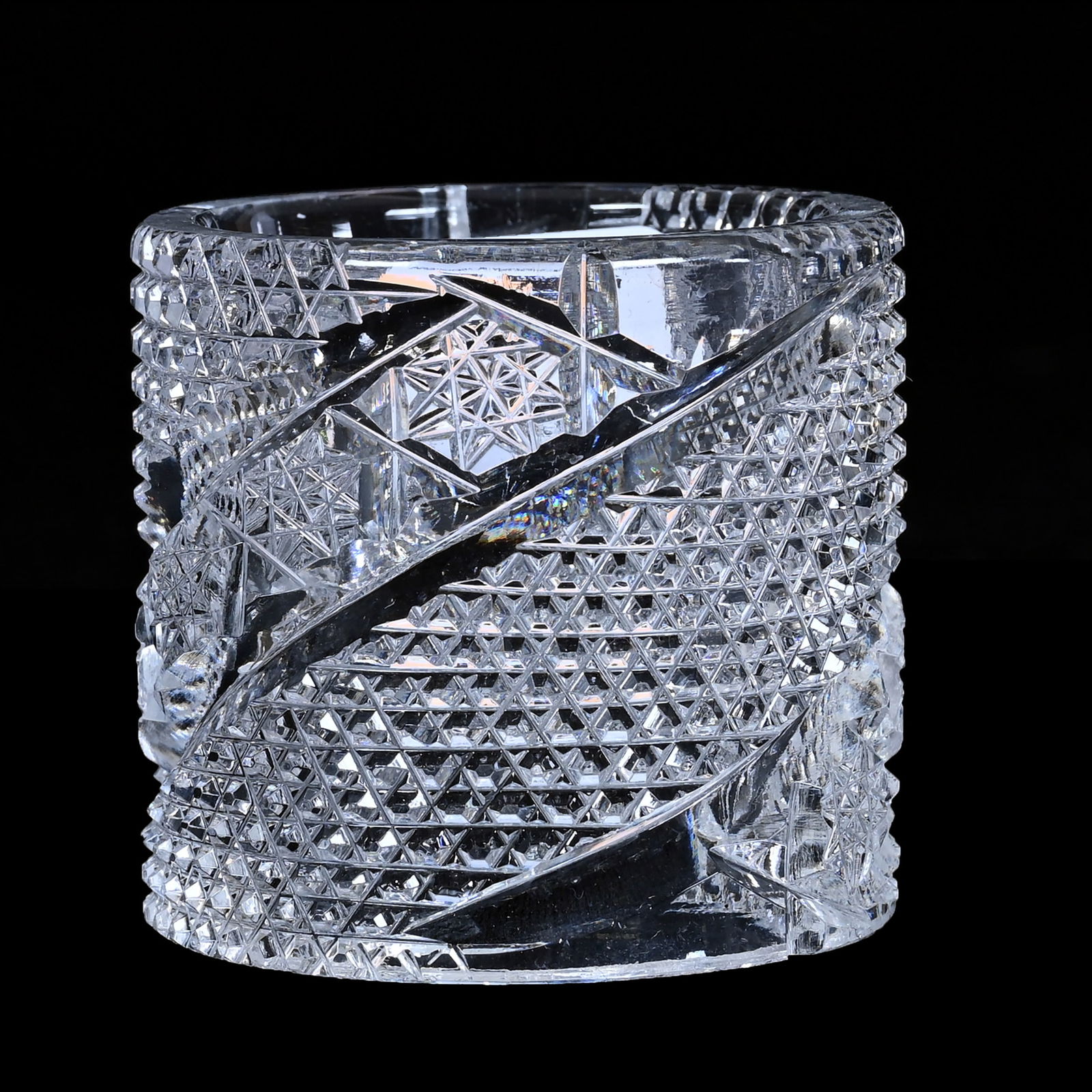 Napkin Ring, ABCG, Nailhead Diamond & Hobstar Swirl Design (1 of 3)