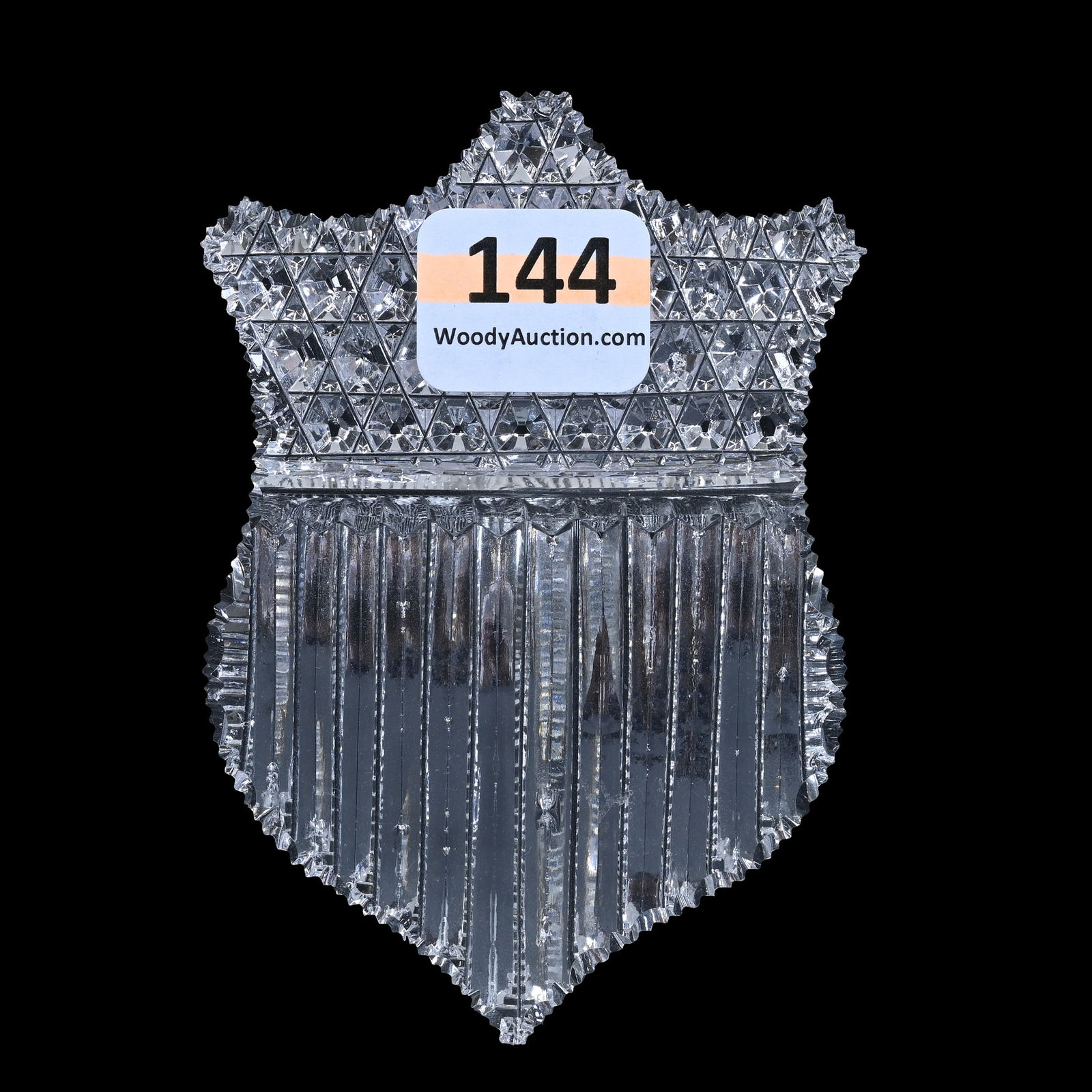 Shield Shape Novelty Paperweight, ABCG, Nailhead Diamond And Miter Motif (1 of 3)