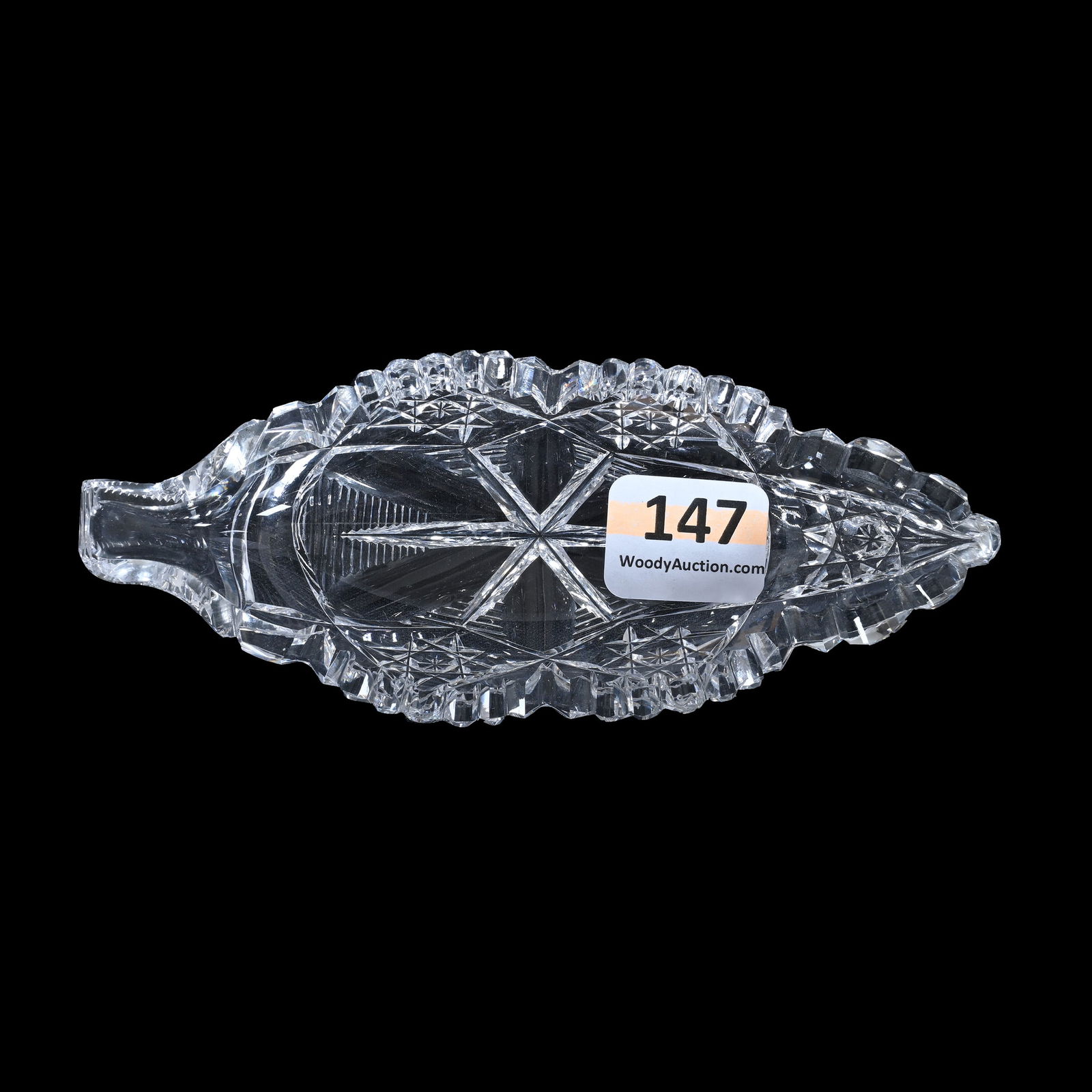 Almond Dish, ABCG, Brunswick Pattern By Hawkes, Leaf Shape (1 of 2)