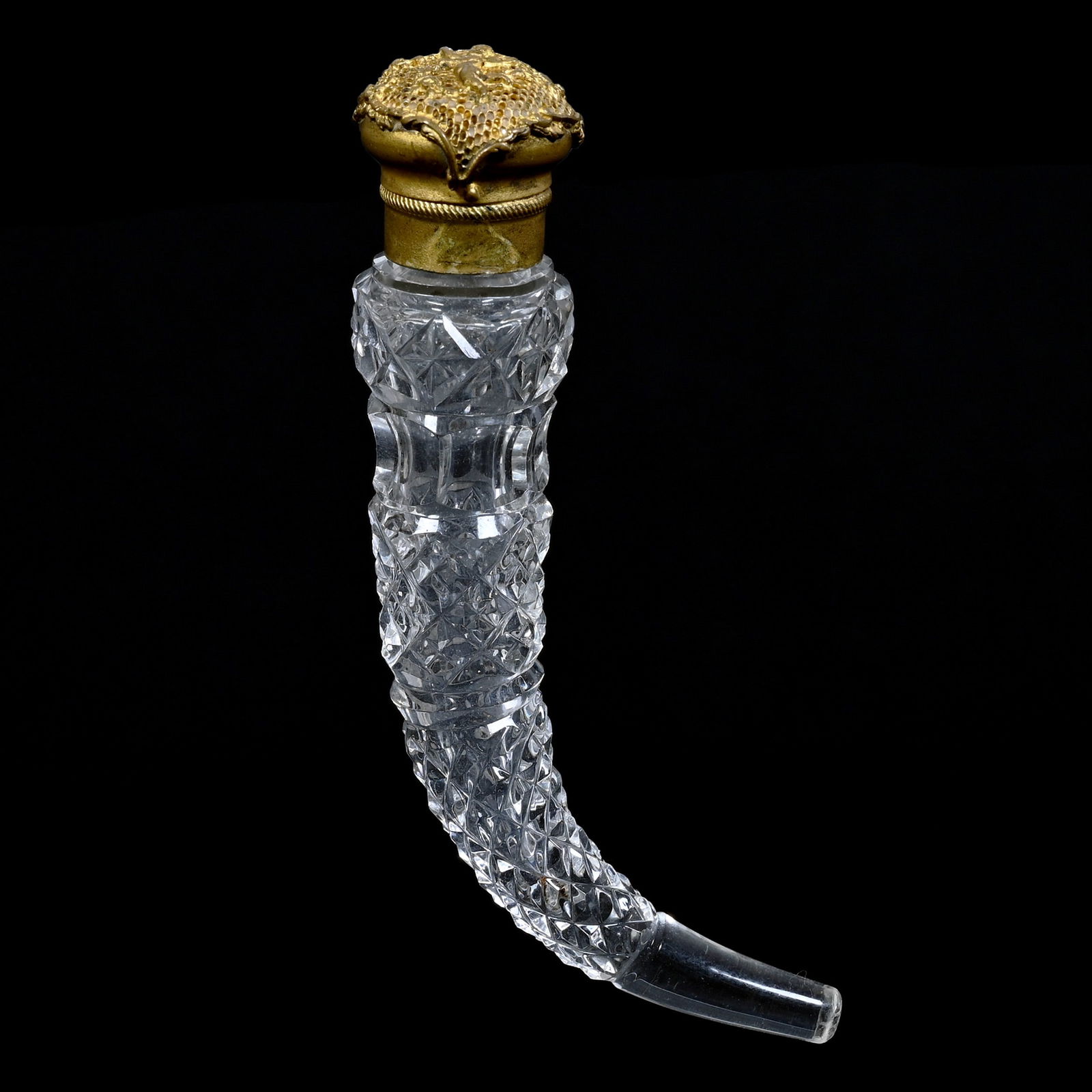 Perfume Bottle, Curved, ABCG, Diamond & Crosscut Diamond Motif (1 of 2)