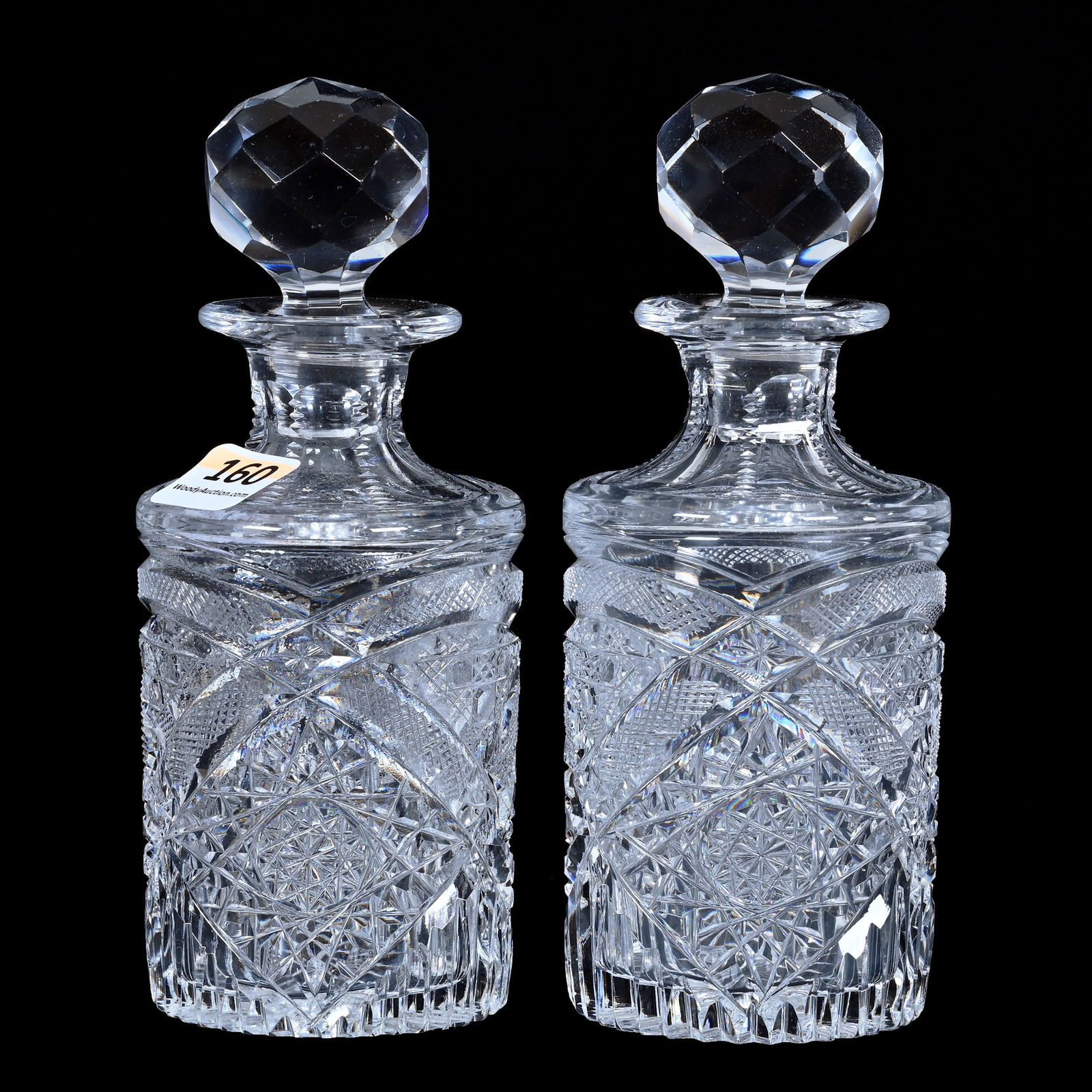 Pair Cologne Bottles, ABCG, Pattern #17 By Elmira, Clear Blanks (1 of 3)