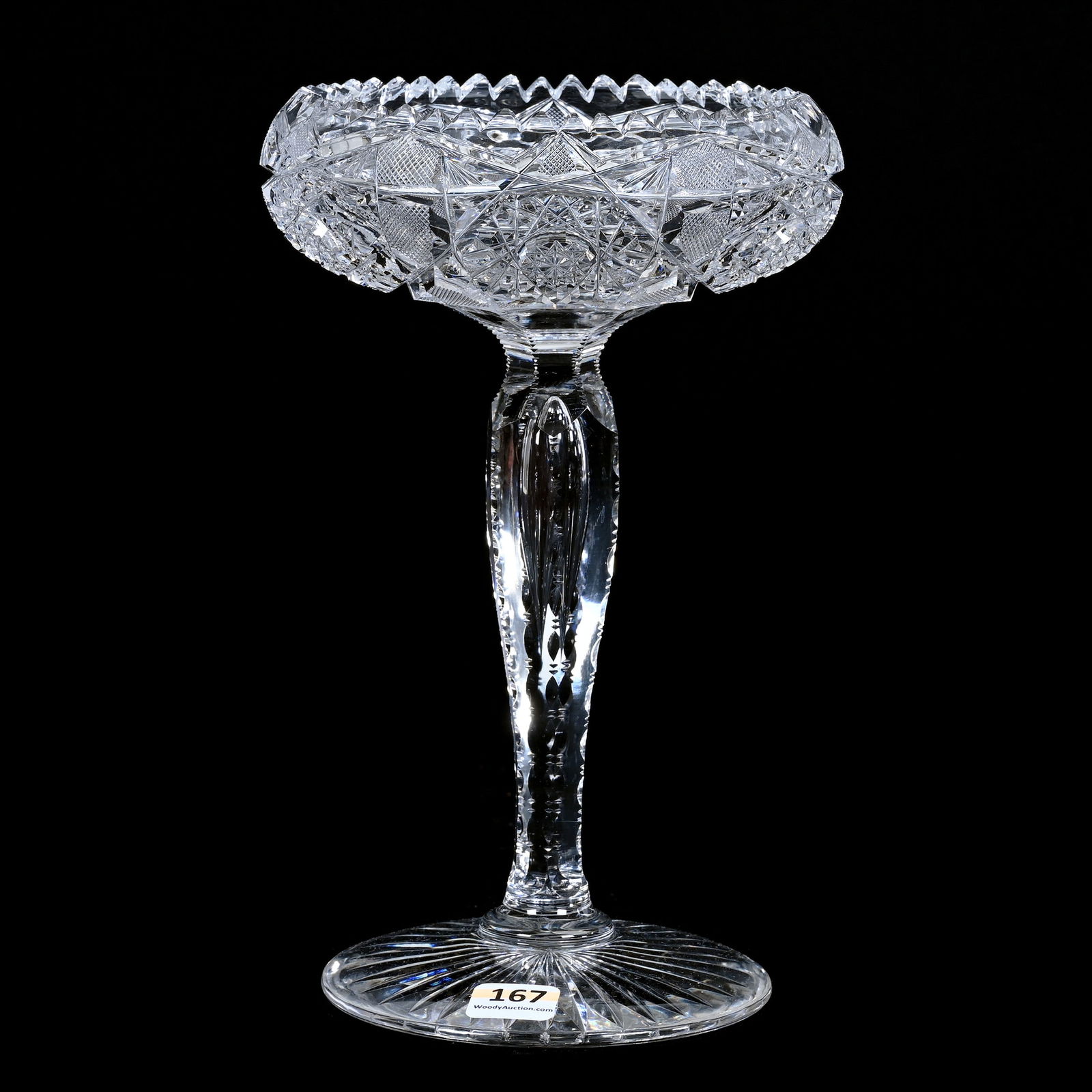 Compote, ABCG, Pattern #33 By Elmira, Notched Teardrop Stem (1 of 3)