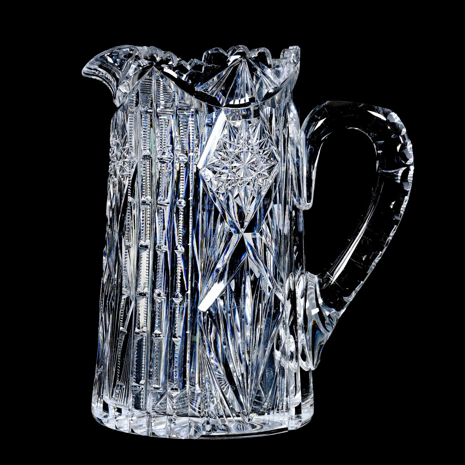 Pitcher, ABCG, Signed Libbey New Brilliant Pattern (1 of 5)