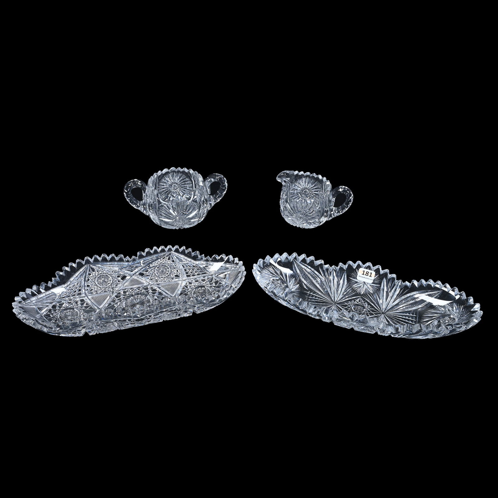 (3) Items, ABCG, Including (2) Celery Trays, (1) Creamer & Sugar Set (1 of 8)