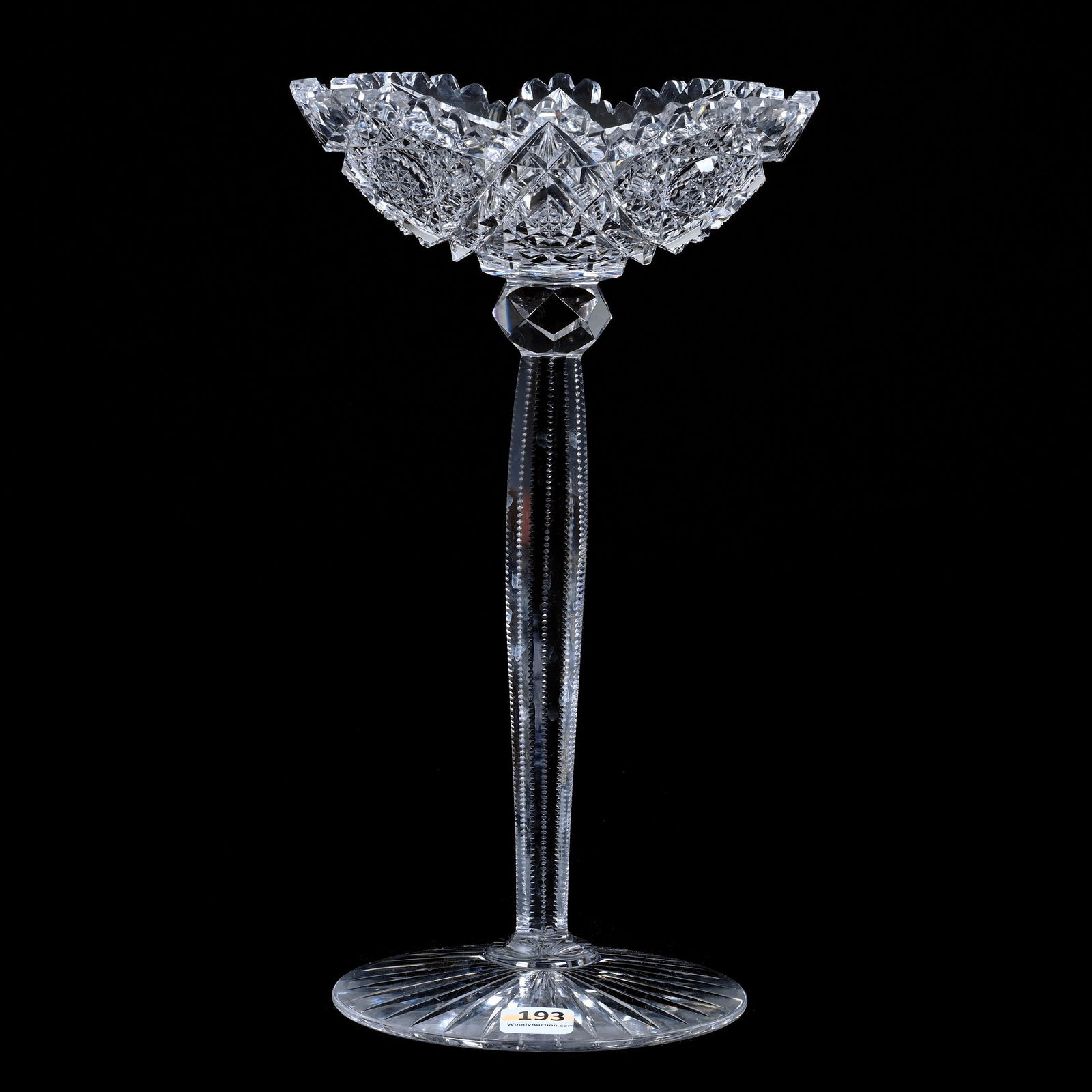 Compote, ABCG, Signed Libbey Somerset Pattern - Ray Cut Foot (1 of 3)