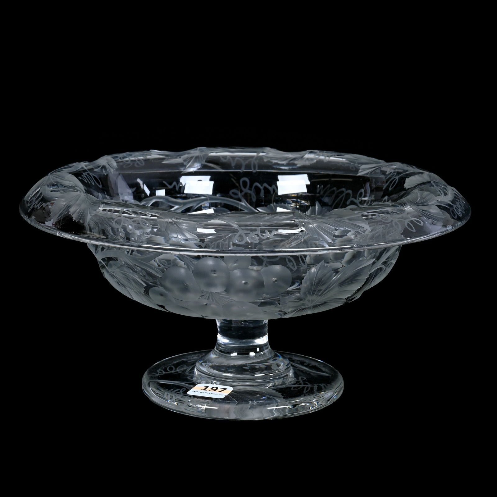 Pedestal Bowl, Rolled Rim, ABCG, Signed Tuthill Vintage Pattern (1 of 3)