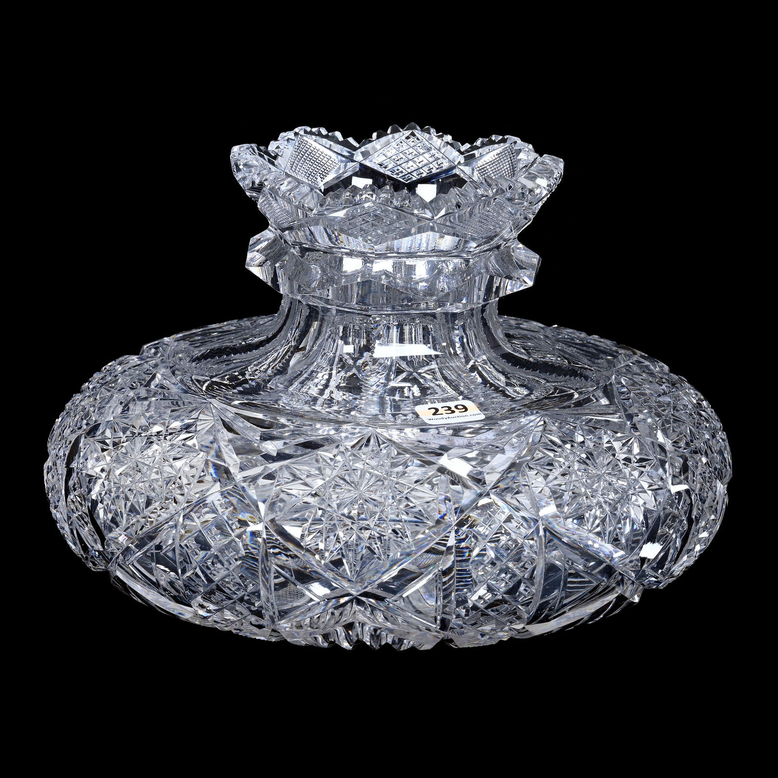 Flower Center, ABCG, Signed Libbey Empress Pattern (1 of 3)