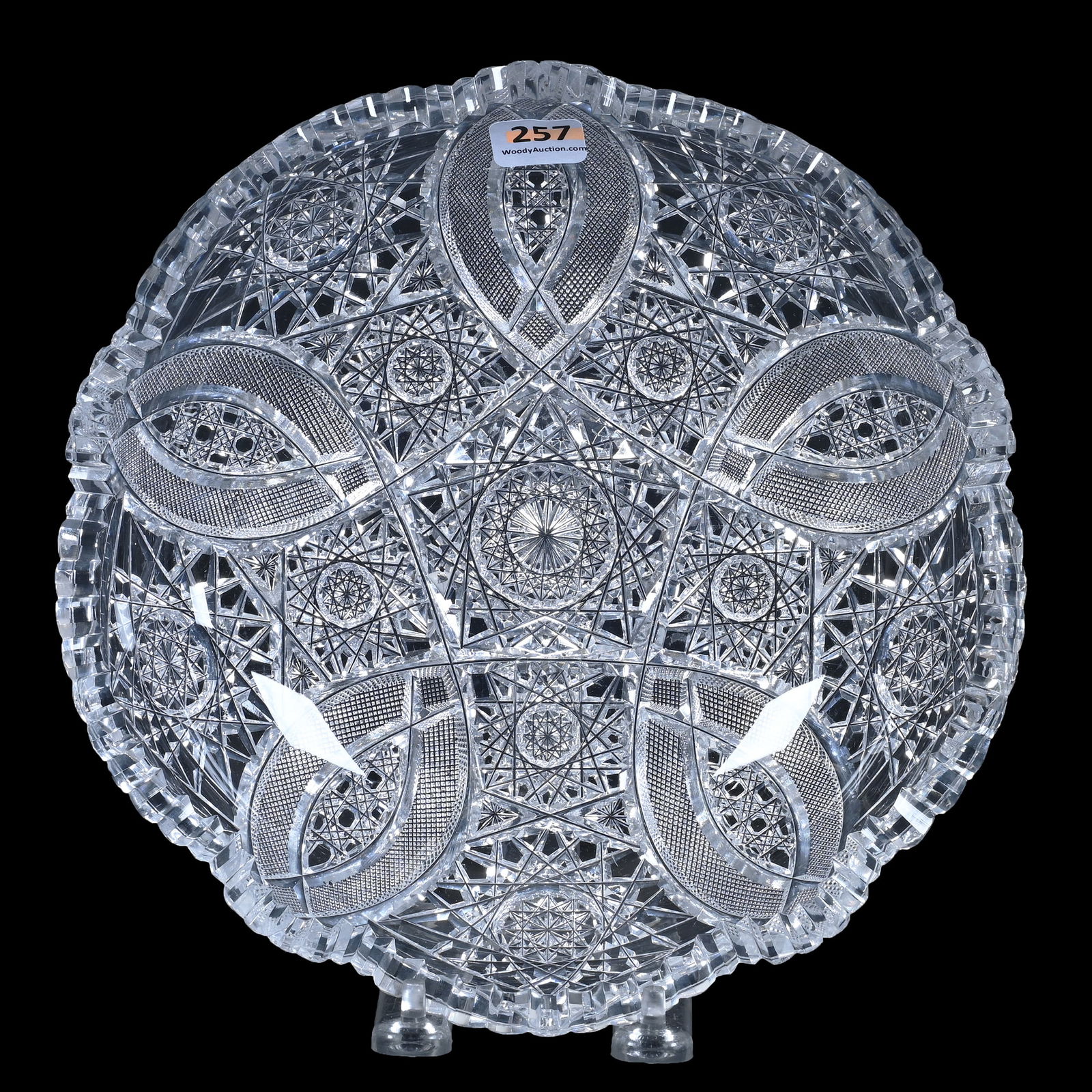 Bowl, ABCG, Five Sections Of Hobstar, Vesica, Strawberry Diamond & Cane Motif (1 of 2)