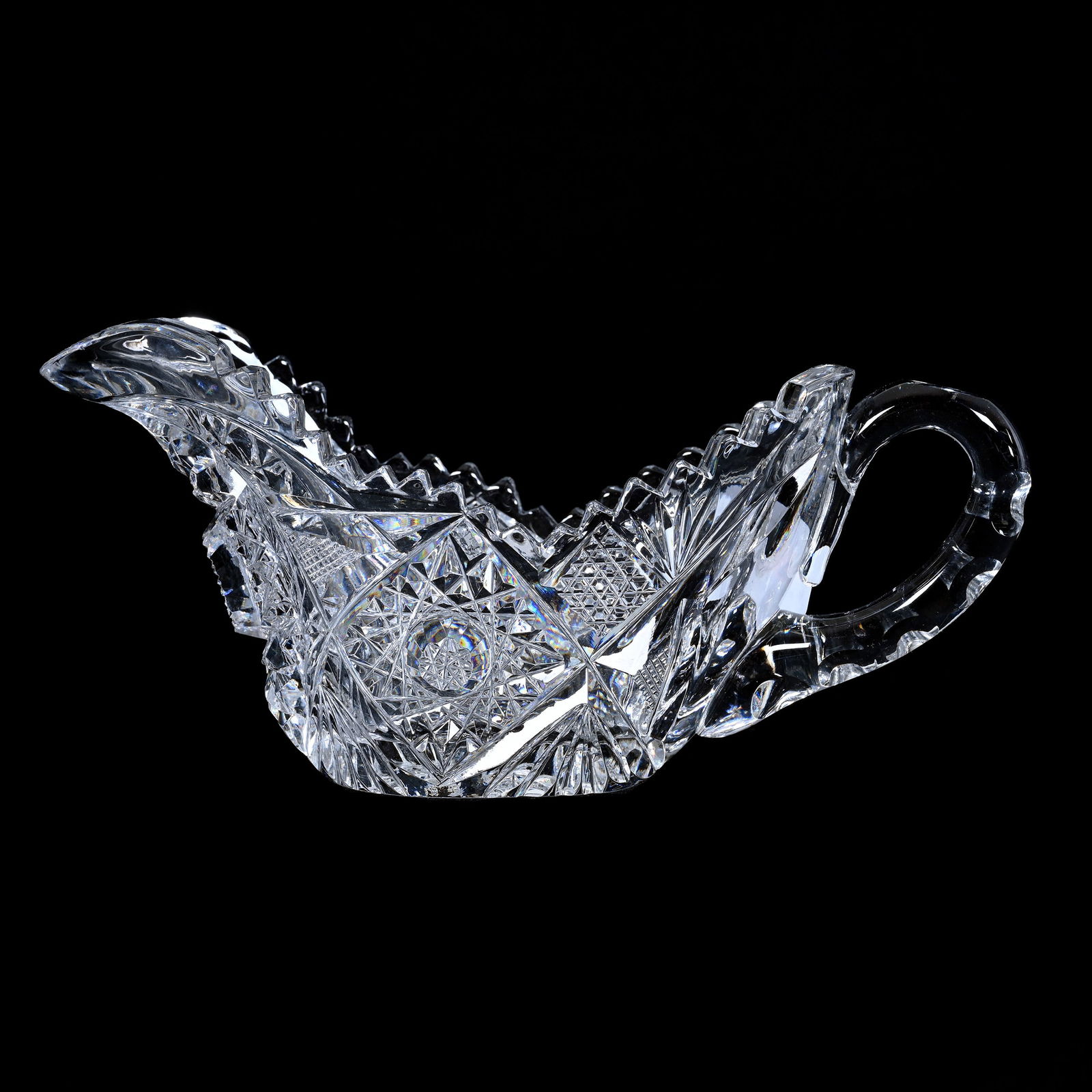 Sauce/Gravy Boat, ABCG, Hobstar, Strawberry Diamond, Nailhead Diamond & Fan Motif (1 of 4)