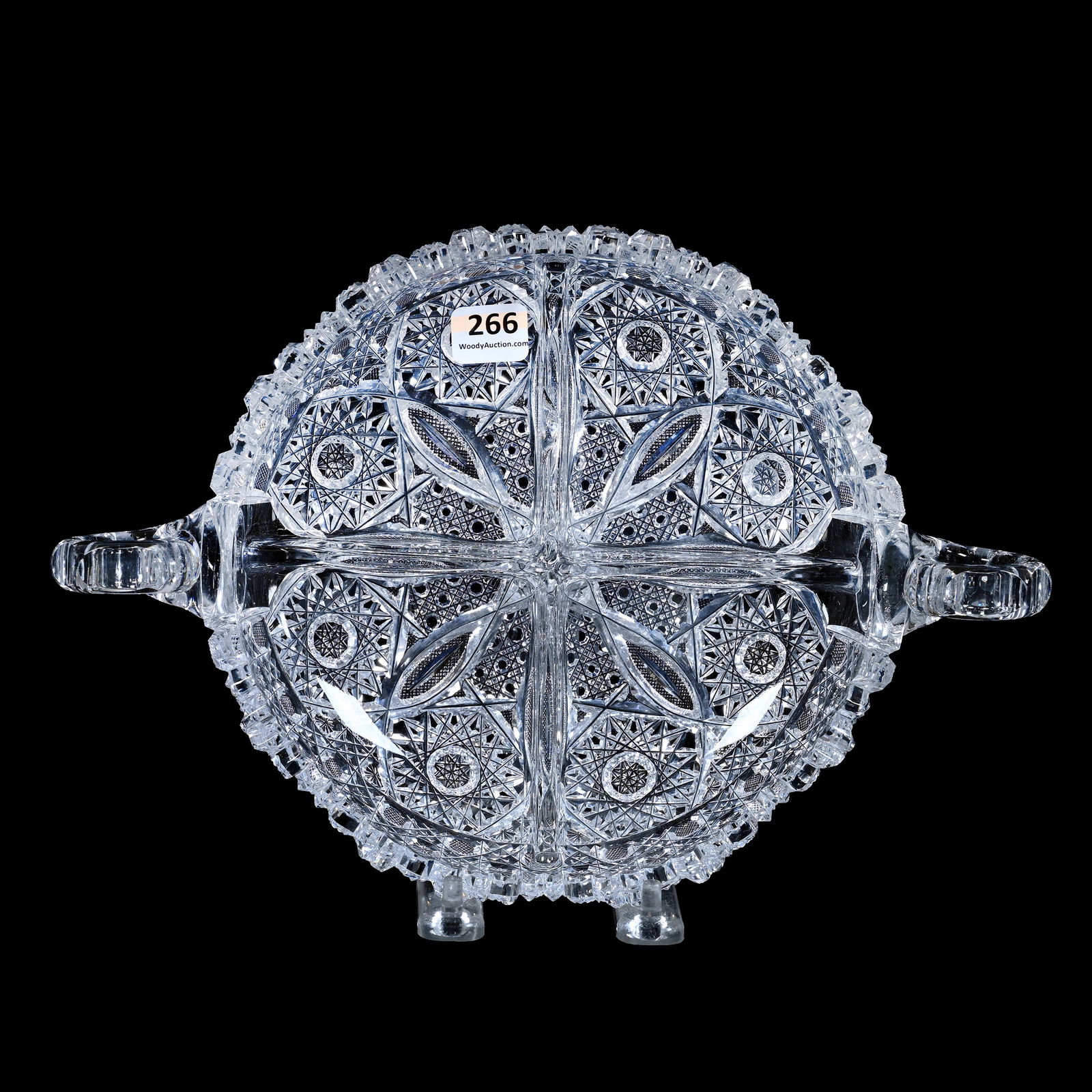 Bowl, Two Handles, Four Division, ABCG, Propeller Pattern, Nice Example (1 of 5)