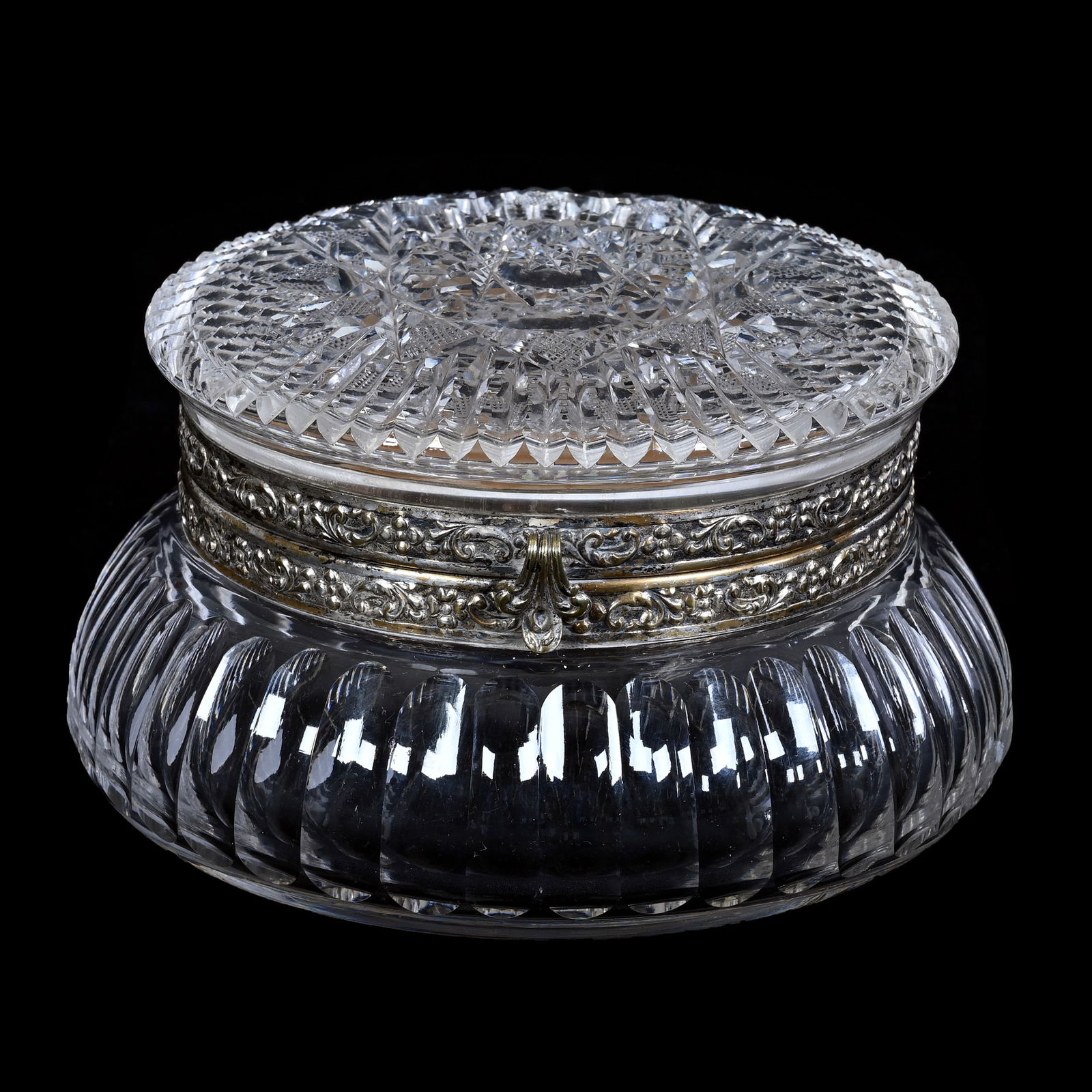 Jewel Box, ABCG, Hobstar & Prism Cut Lid With Long Thumbprint Base (1 of 4)