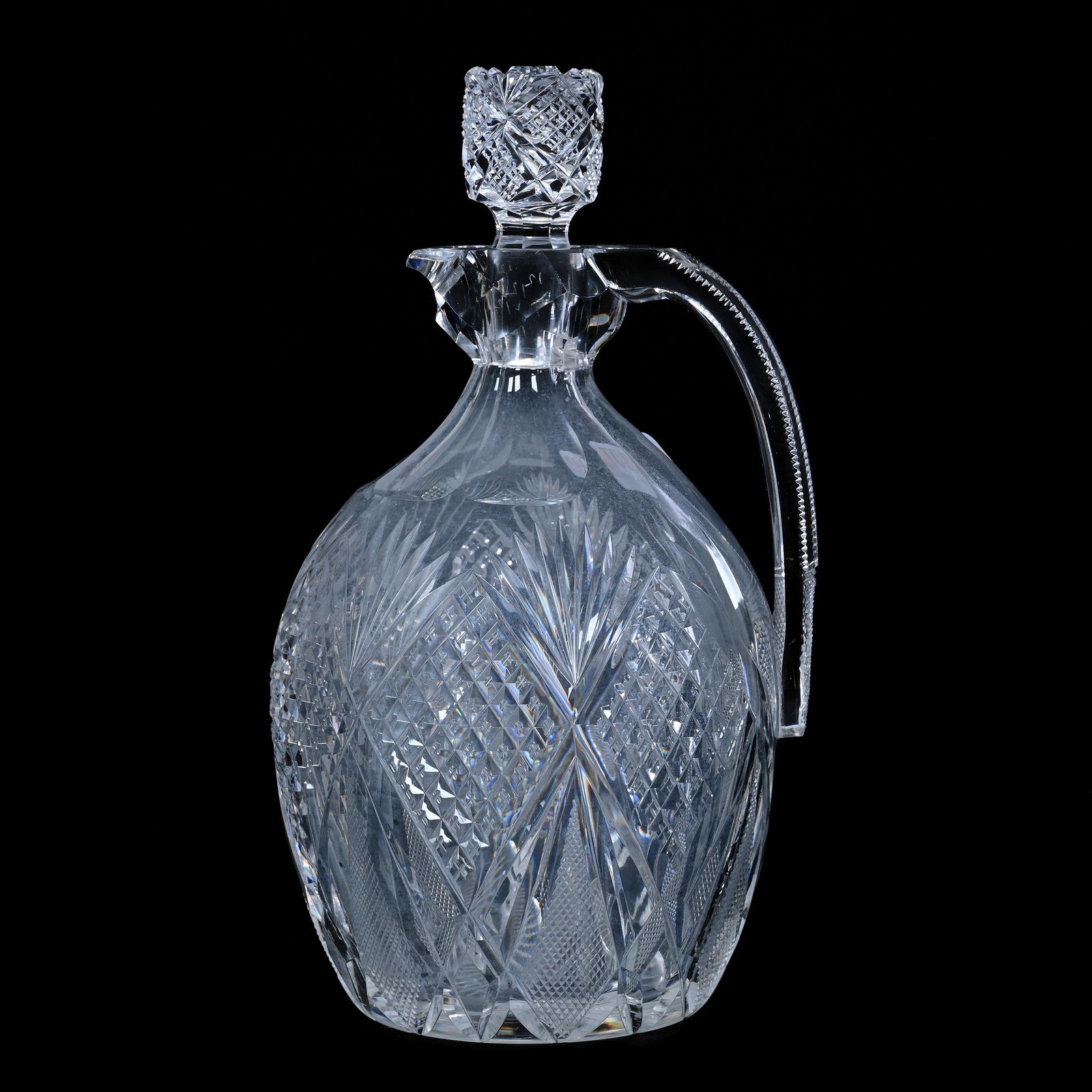 Whiskey Jug, ABCG, Signed Hawkes, Devonshire Pattern With Pattern Cut Stopper (1 of 3)