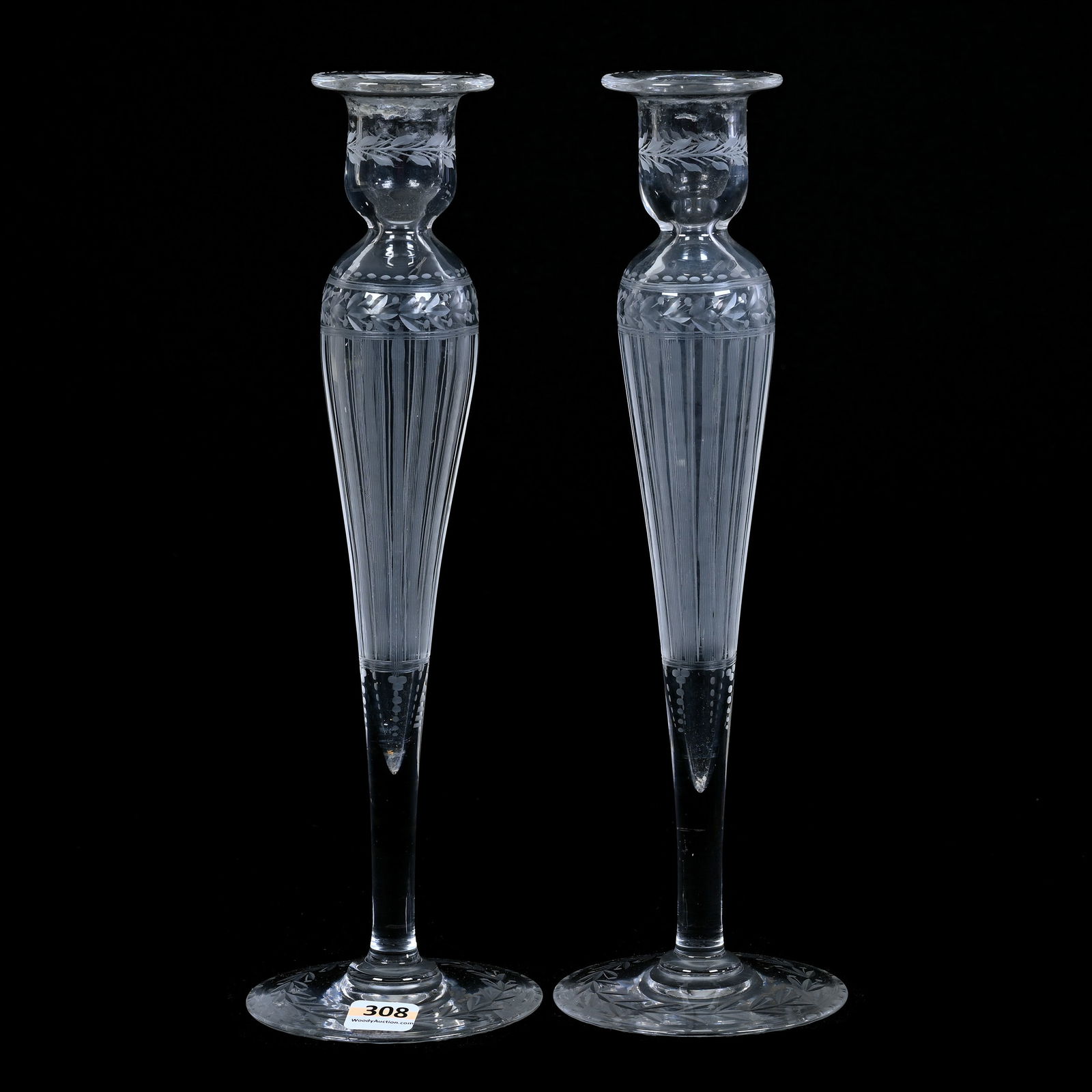 Pair Candlestick Holders, ABCG, Unmarked Attributed To Sinclaire (1 of 3)