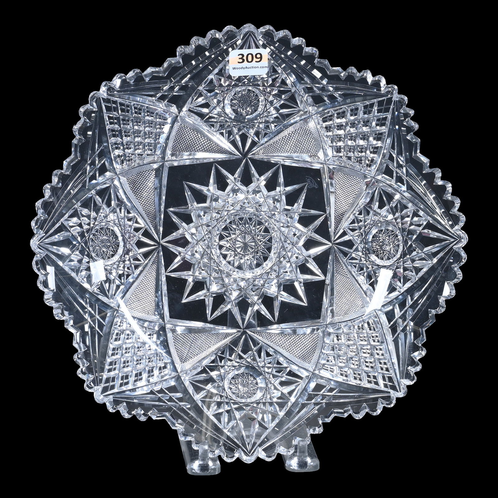 Round Tray, ABCG, Signed Libbey Corinthian Pattern (1 of 2)