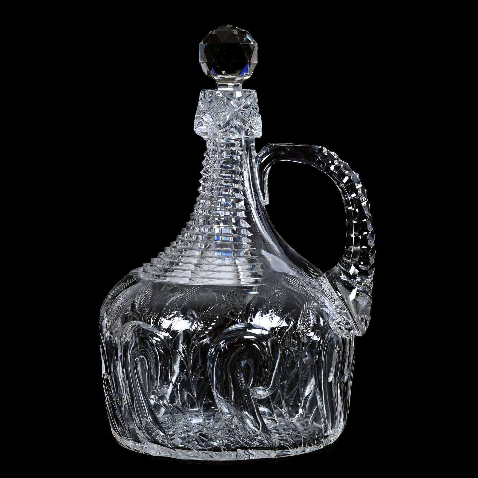 Whiskey Jug, ABCG, Pattern Resembles Snail And Wheat By J. Hoare (1 of 3)