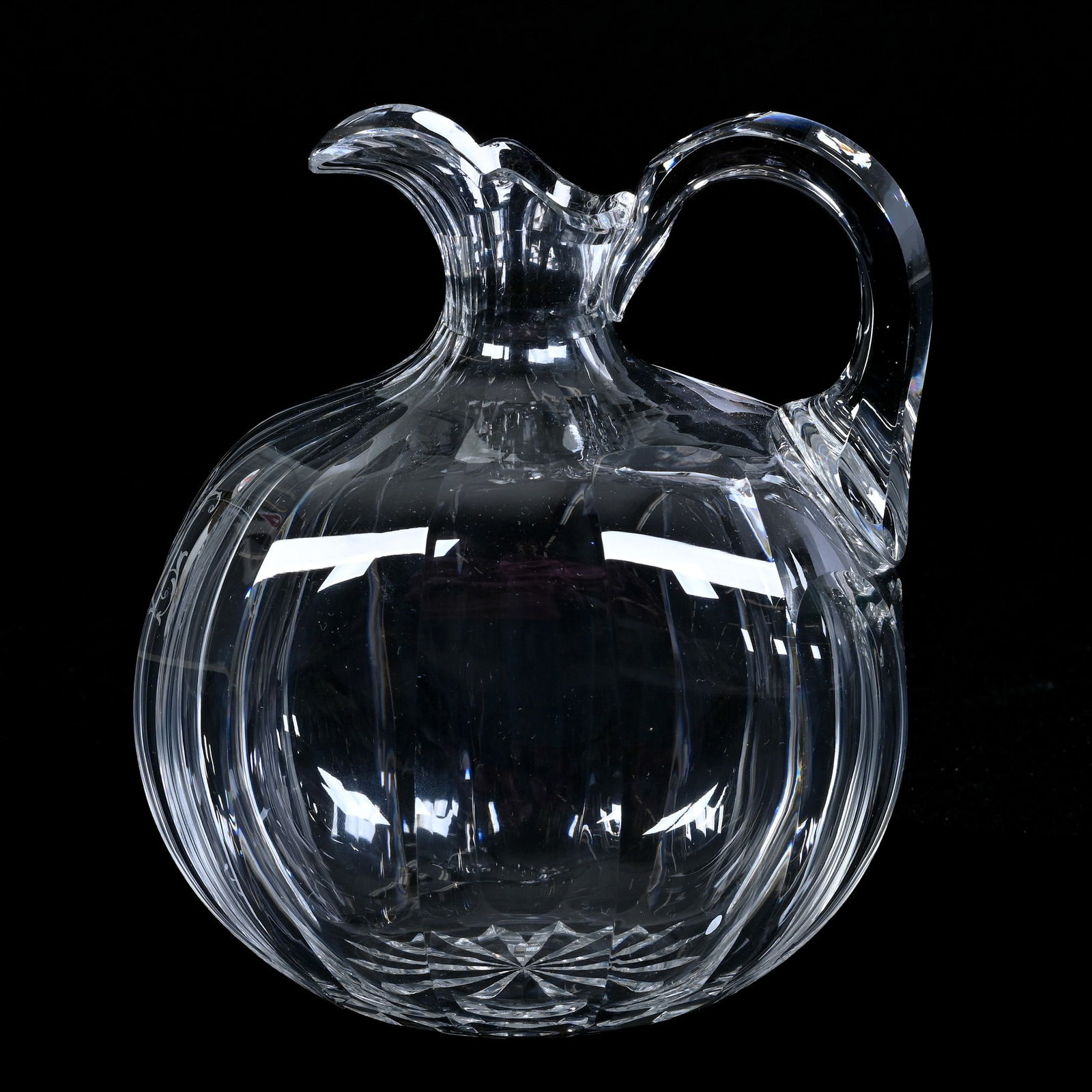 Oval Whiskey Jug, ABCG, Signed Sinclaire Flute Pattern With "M" Monogram (1 of 4)