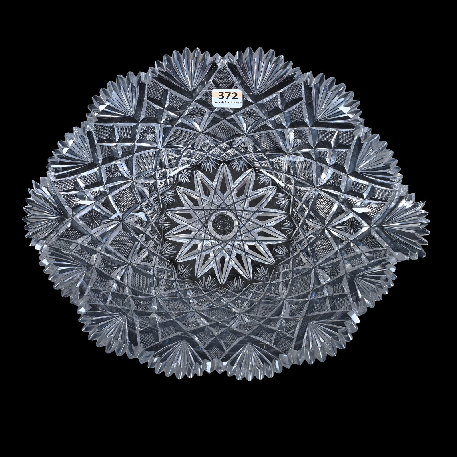 Napolean Hat Shaped Bowl, ABCG, Venetian Pattern By Straus - Hobstar Center (1 of 4)