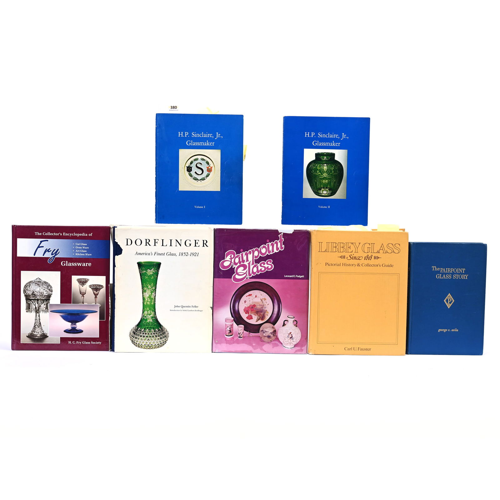 (7) Books About American Brilliant Cut Glass: (7) Books About American Brilliant Cut Glass, (2) H. P. Sinclaire, Jr., Glassmaker - Volume 1 & 2, By Estelle Sinclaire Farrar, 1975, (1) The Pairpoint Glass Story By George C. Avila, 1968, (1) Collec