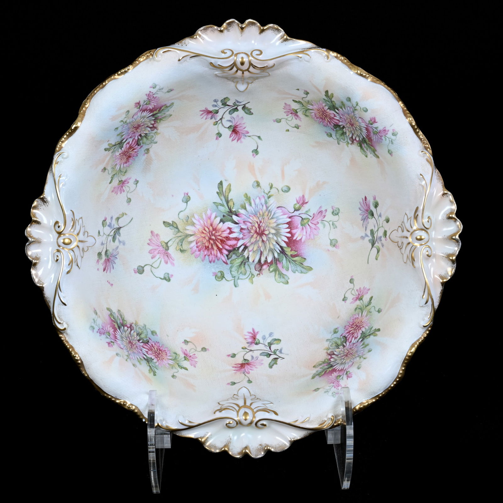 Bowl, Royal Bayreuth (Green Mark) Tapestry Floral Finish (1 of 2)