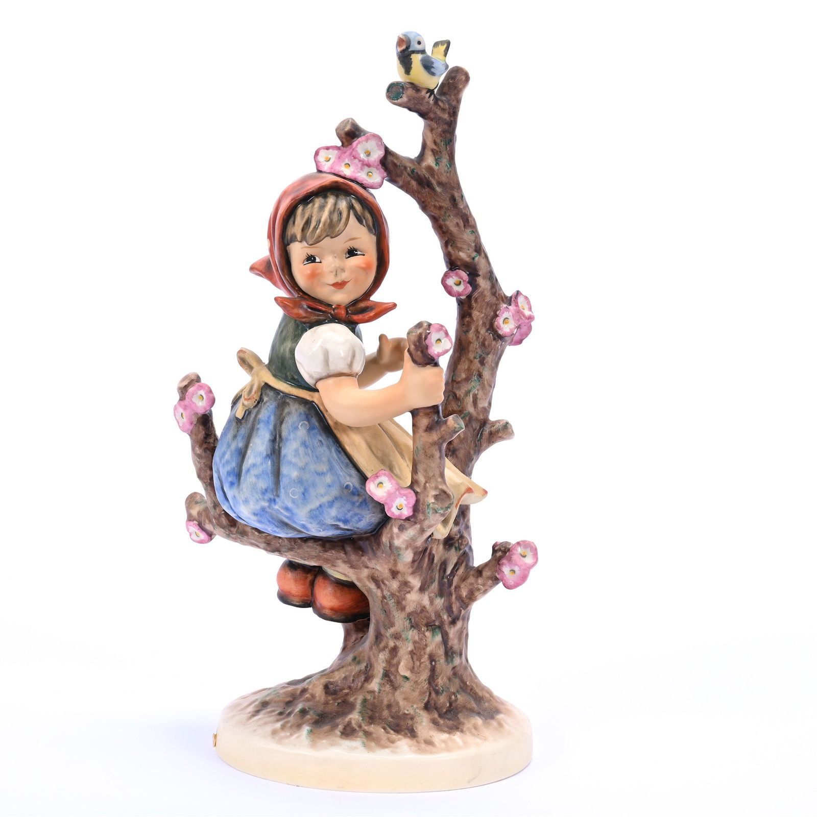 Hummel Figurine #141/V, "Apple Tree Girl": Hummel Figurine #141/V, "Apple Tree Girl", 10.5" x 5.25", Trademark #5, Private Missouri Collection.