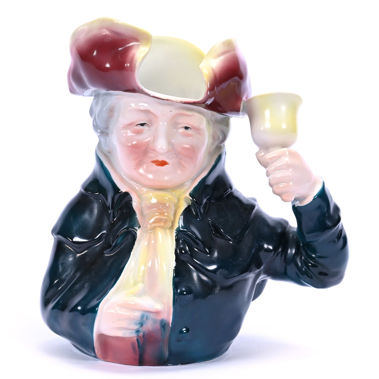 Figural Pitcher, Royal Bayreuth Blue Mark, Bell Ringer Figural Pitcher (1 of 3)