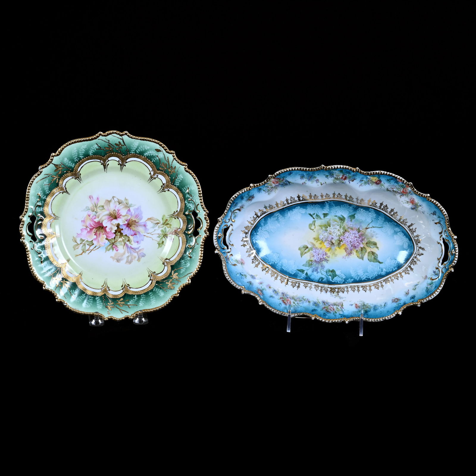 (2) Items, Unmarked R.S. Prussia, Mold #343 (1 of 2)