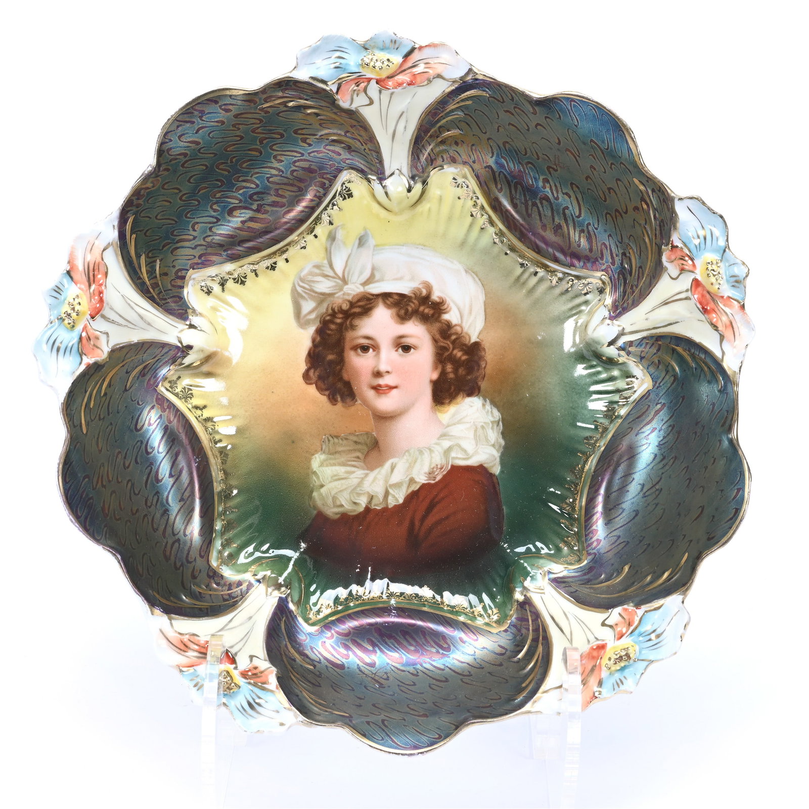 Bowl, Unmarked R.S. Prussia, Lily Mold (1 of 2)