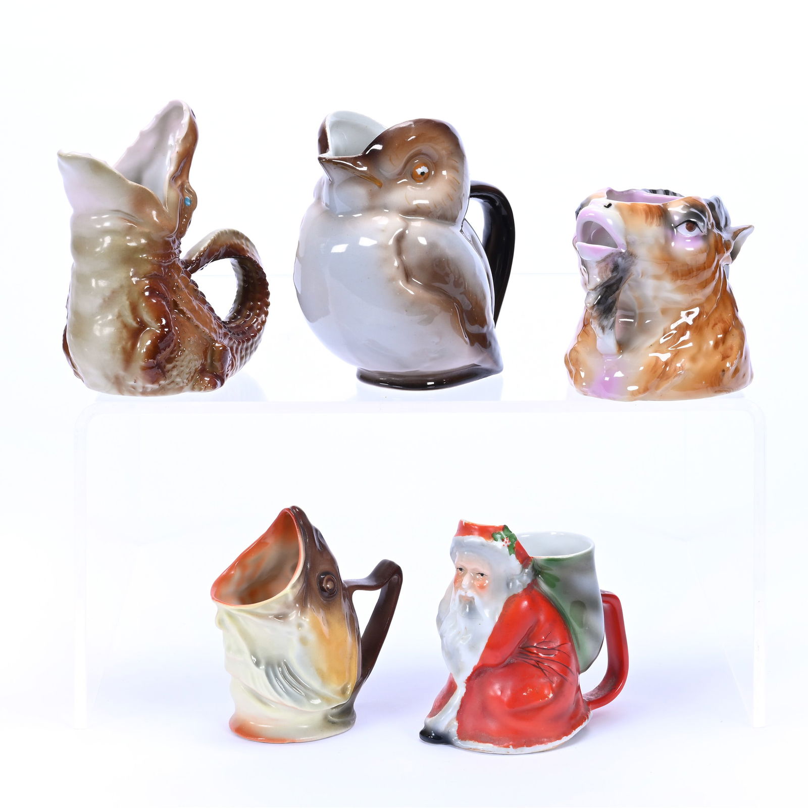 (5) Figural Royal Bayreuth Pitchers (1 of 4)