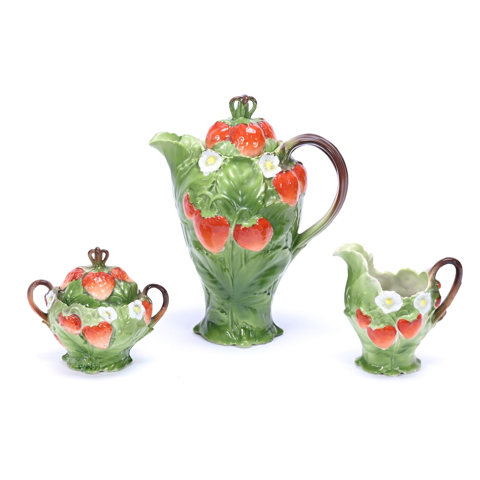 Chocolate Set, Unmarked Royal Bayreuth Strawberry Design (1 of 4)