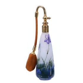 Atomizer Signed Daum Nancy French Cameo And Enamel Art Glass