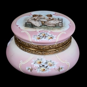 Jewel Box Marked Nakara Art Glass
