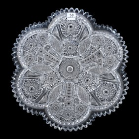 Round Tray, ABCG, Pattern Strongly Resembles Bellevue With Additional "Flash" Added