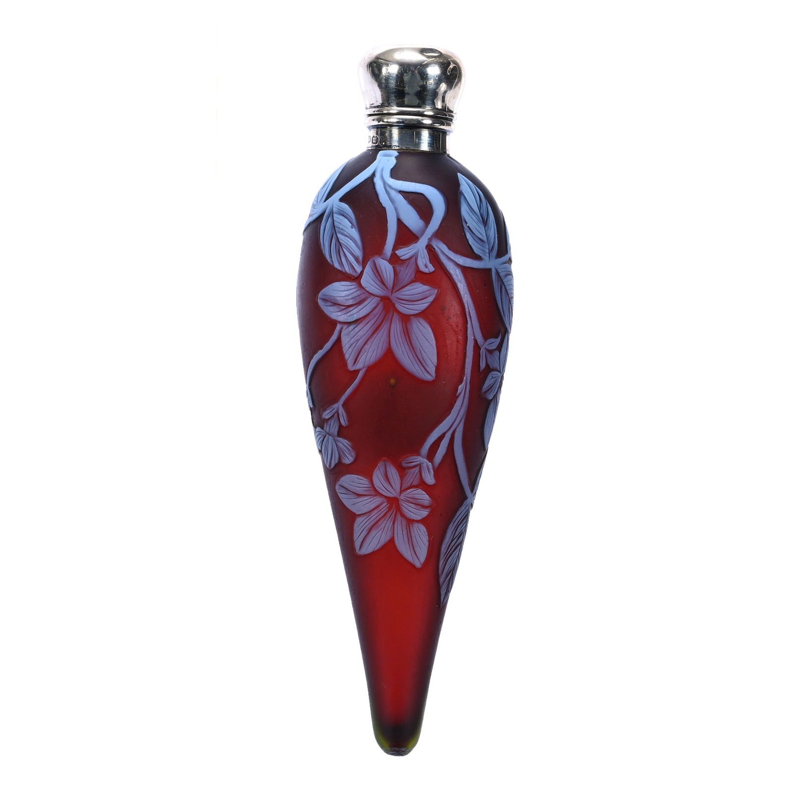 Perfume Bottle, English Cameo Art Glass (1 of 3)