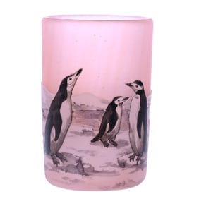 Toothpick Holder Signed Daum Nancy French Cameo And Enamel Art Glass