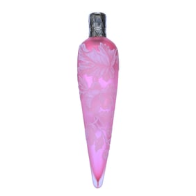 Laydown Perfume, English Cameo Art Glass Attributed To Webb