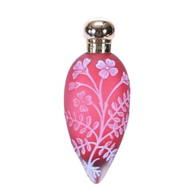 Perfume Bottle, English Cameo Art Glass