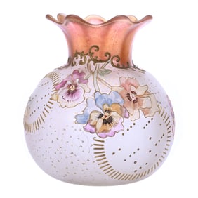 Vase Marked Royal Flemish #583 Art Glass