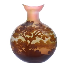 Vase Signed Galle French Cameo Art Glass